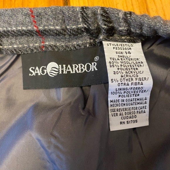 Vintage Sag Harbor Plaid Wool Blend Tassel Skirt Women's Size 14 - NWT - Picture 5 of 8